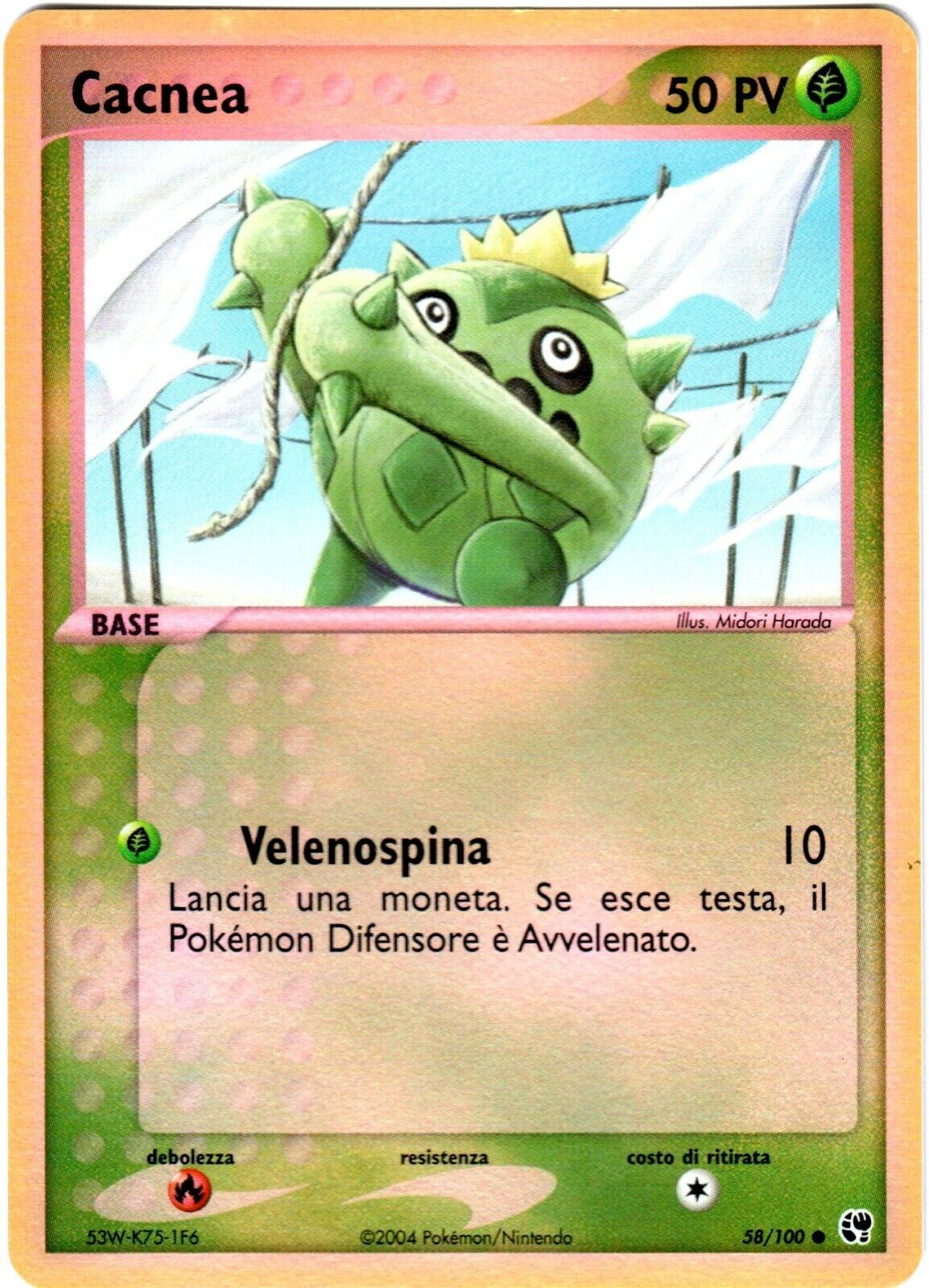 Cacnea 058 — EX Tempesta di Sabbia (Italian Pokémon TCG card)