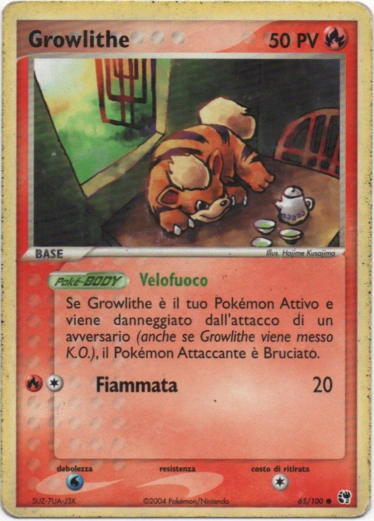 Growlithe 065 — EX Tempesta di Sabbia (Italian Pokémon TCG card)