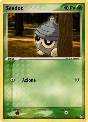 Seedot 077 — EX Tempesta di Sabbia (Italian Pokémon TCG card)