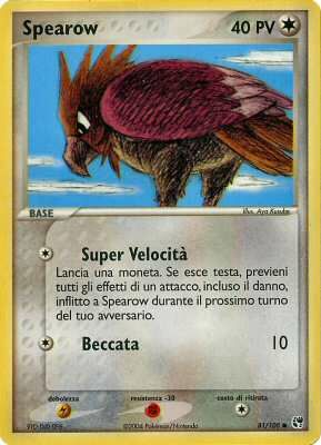 Spearow 081 — EX Tempesta di Sabbia (Italian Pokémon TCG card)