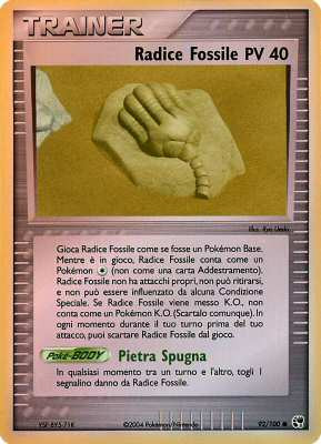 Radice Fossile 092 — EX Tempesta di Sabbia (Italian Pokémon TCG card)