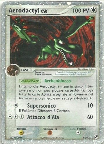 Aerodactyl ex 094 — EX Tempesta di Sabbia (Italian Pokémon TCG card)