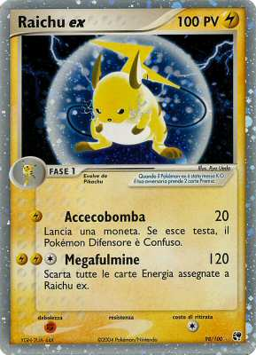 Raichu ex 098 — EX Tempesta di Sabbia (Italian Pokémon TCG card)