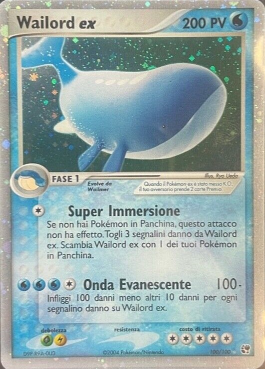 Wailord ex 100 — EX Tempesta di Sabbia (Italian Pokémon TCG card)