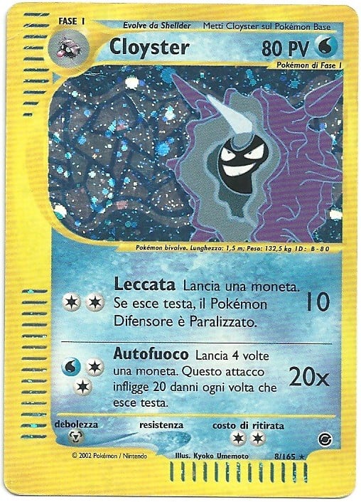 Cloyster 008 — Expedition Set Base (Italian Pokémon TCG card)