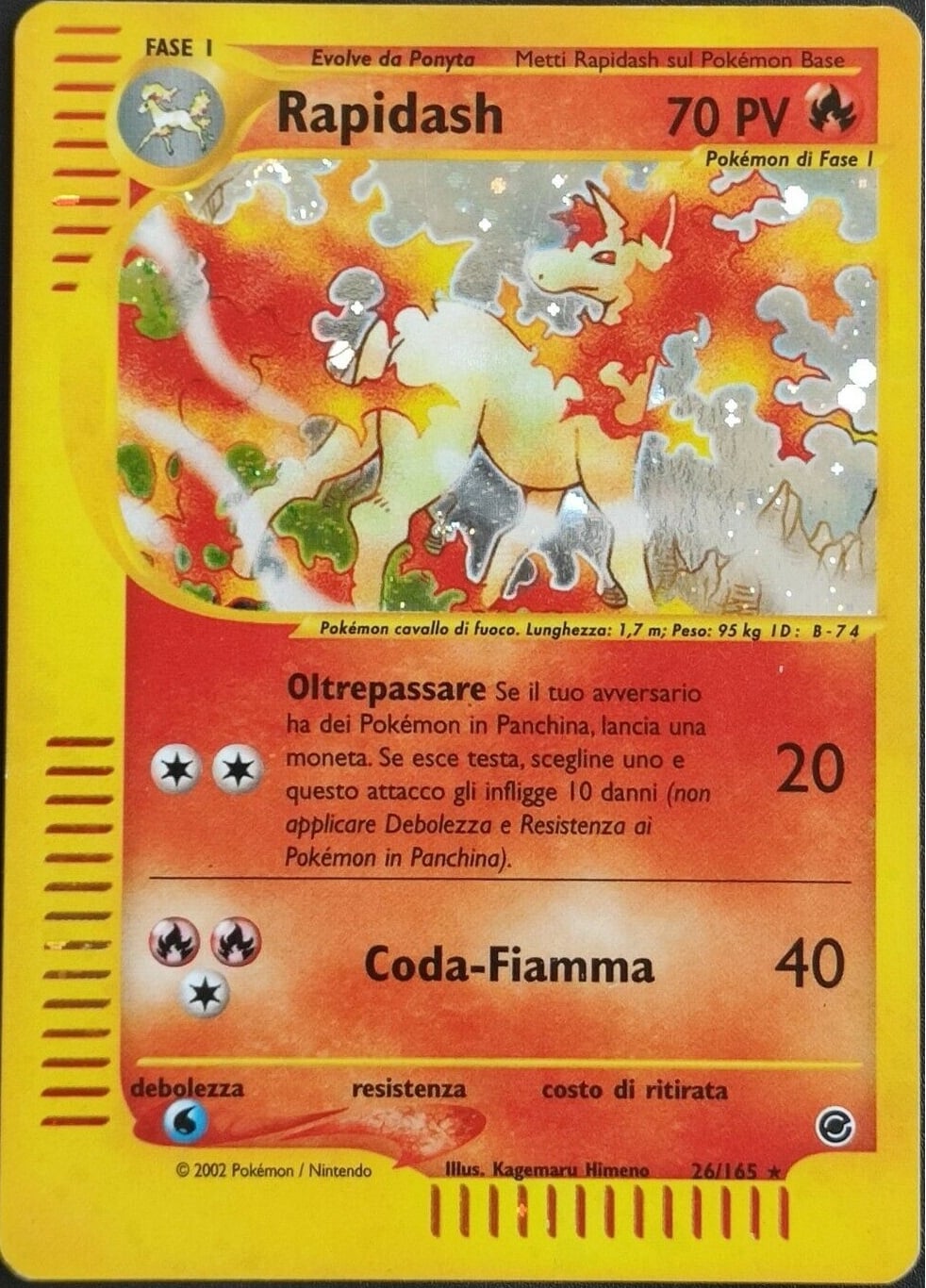Rapidash 026 — Expedition Set Base (Italian Pokémon TCG card)