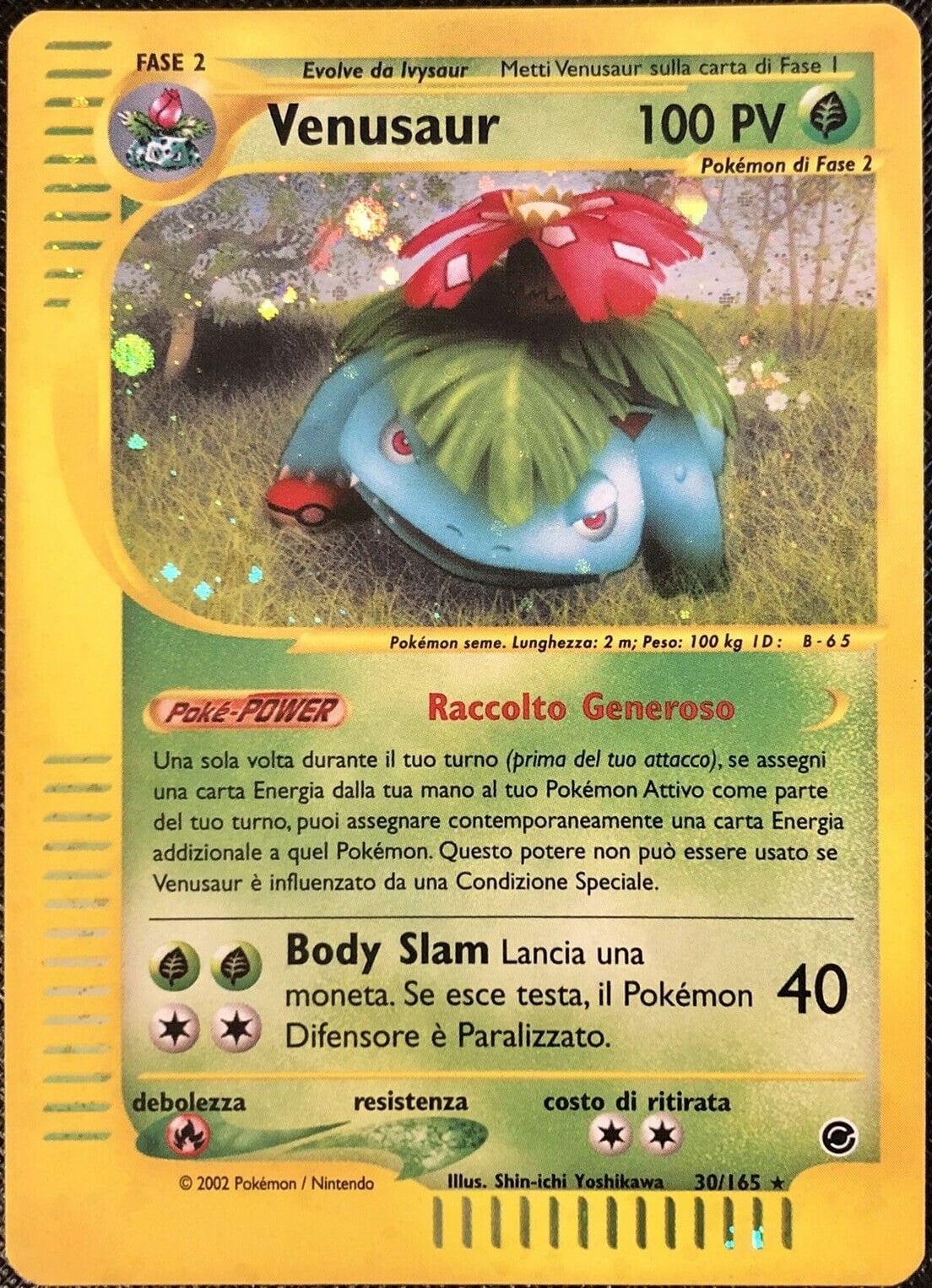 Venusaur 030 — Expedition Set Base (Italian Pokémon TCG card)
