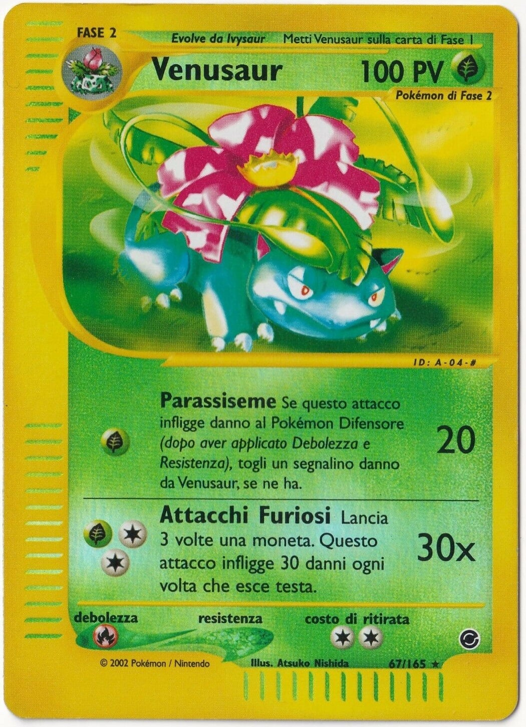 Venusaur 067 — Expedition Set Base (Italian Pokémon TCG card)