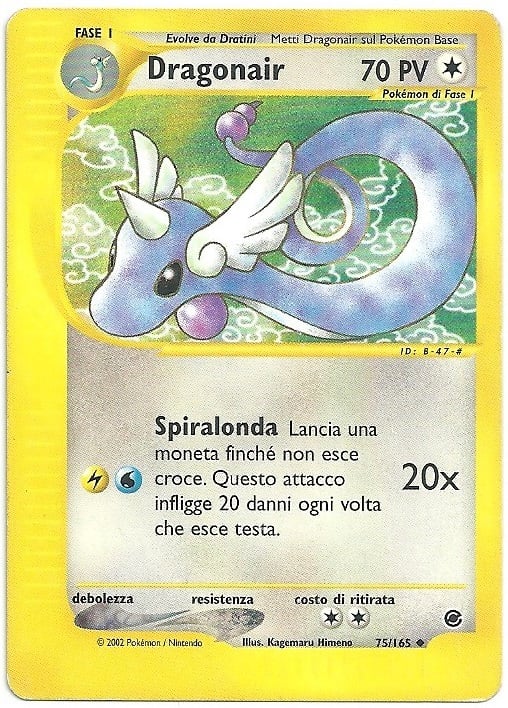 Dragonair 075 — Expedition Set Base (Italian Pokémon TCG card)