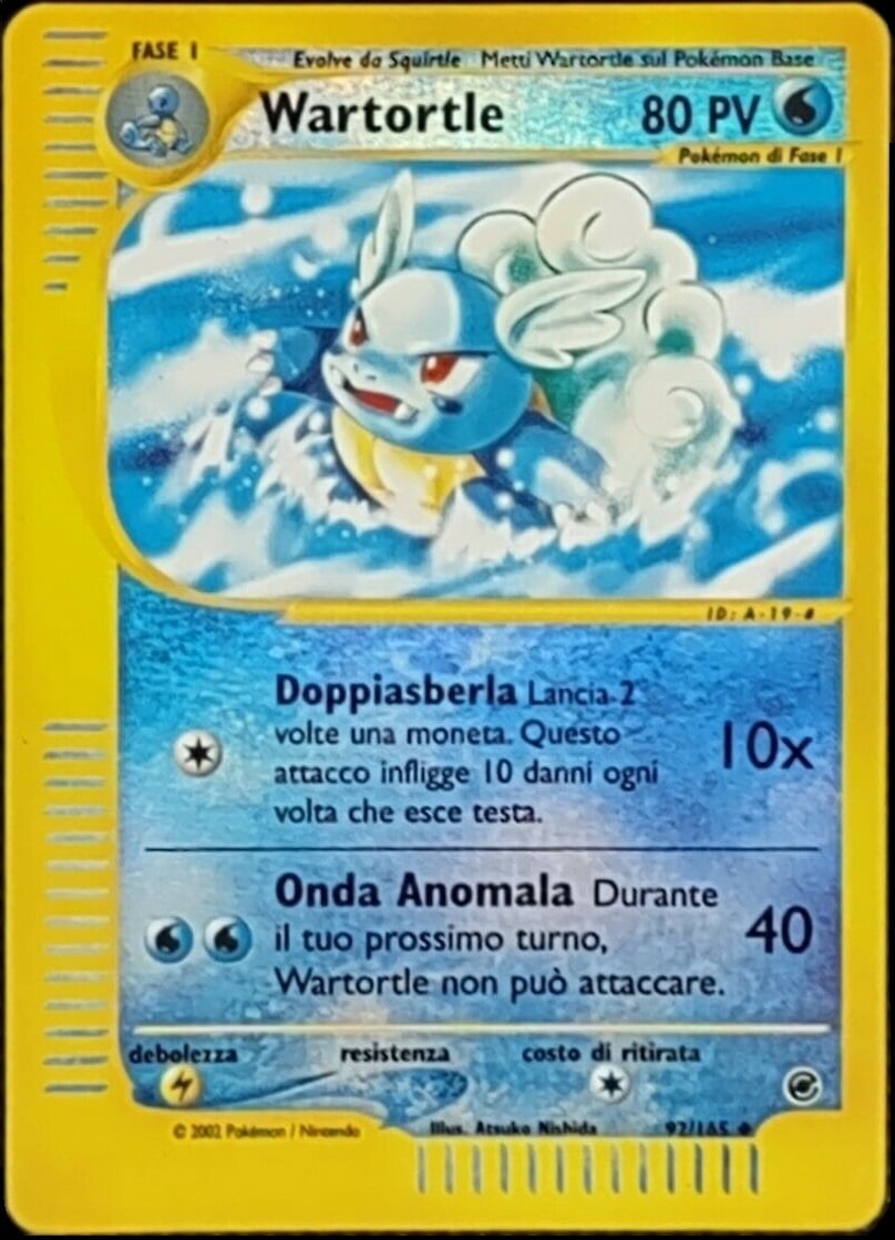 Wartortle 092 — Expedition Set Base (Italian Pokémon TCG card)