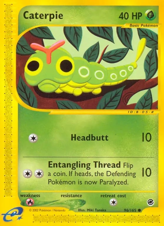 Caterpie 096 — Expedition Set Base (Italian Pokémon TCG card)