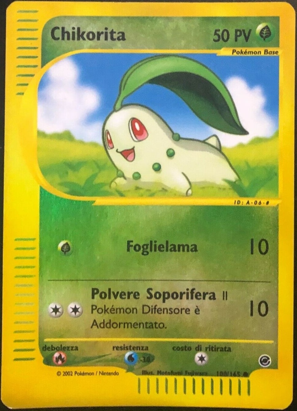 Chikorita 100 — Expedition Set Base (Italian Pokémon TCG card)