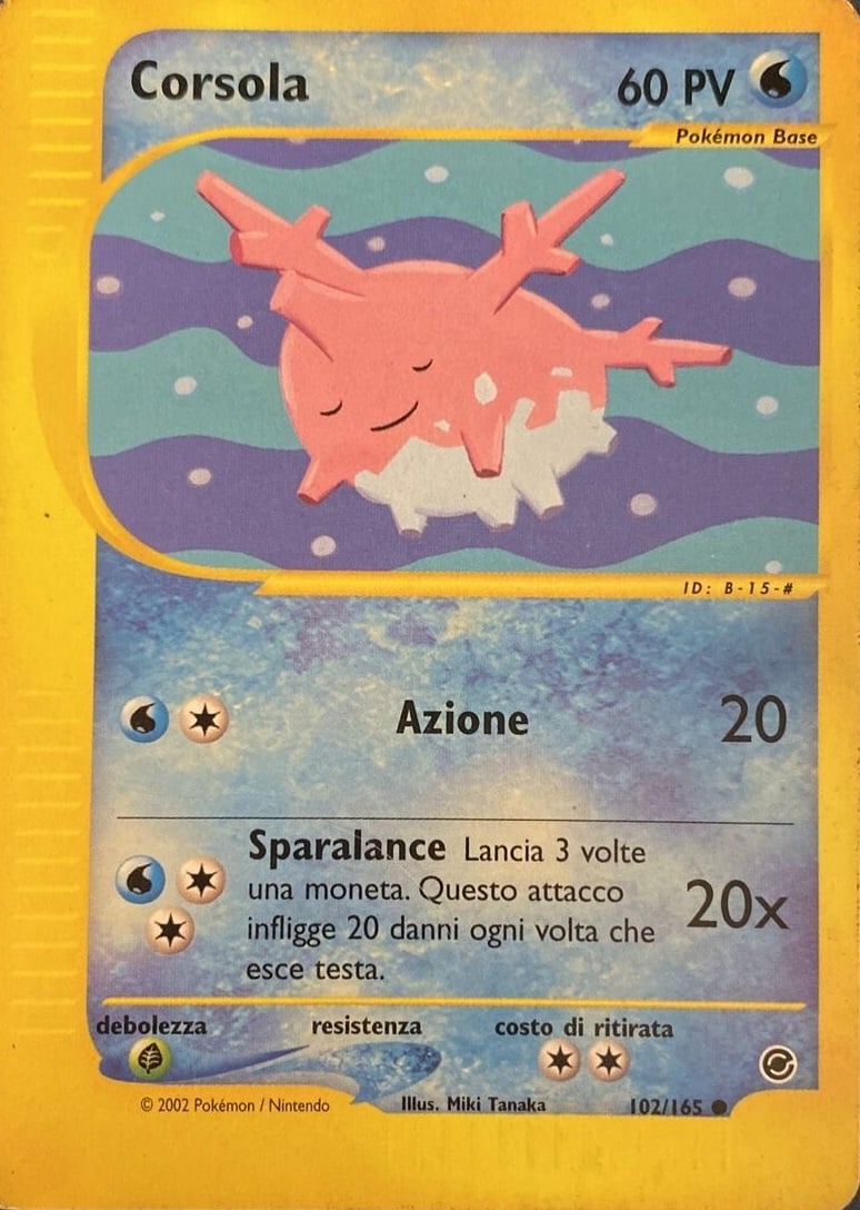 Corsola 102 — Expedition Set Base (Italian Pokémon TCG card)