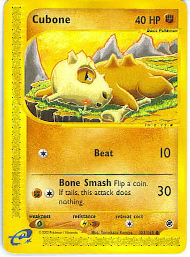 Cubone 103 — Expedition Set Base (Italian Pokémon TCG card)