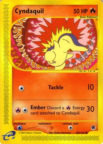Cyndaquil 105 — Expedition Set Base (Italian Pokémon TCG card)