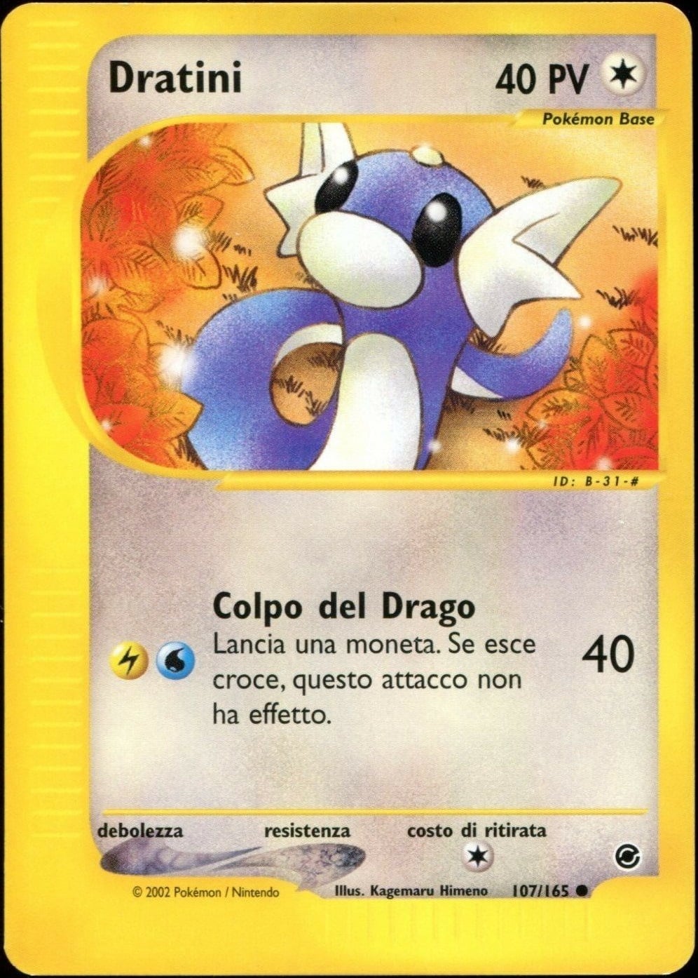 Dratini 107 — Expedition Set Base (Italian Pokémon TCG card)
