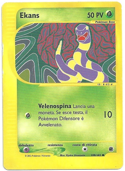 Ekans 108 — Expedition Set Base (Italian Pokémon TCG card)