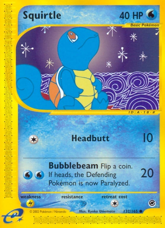 Squirtle 132 — Expedition Set Base (Italian Pokémon TCG card)