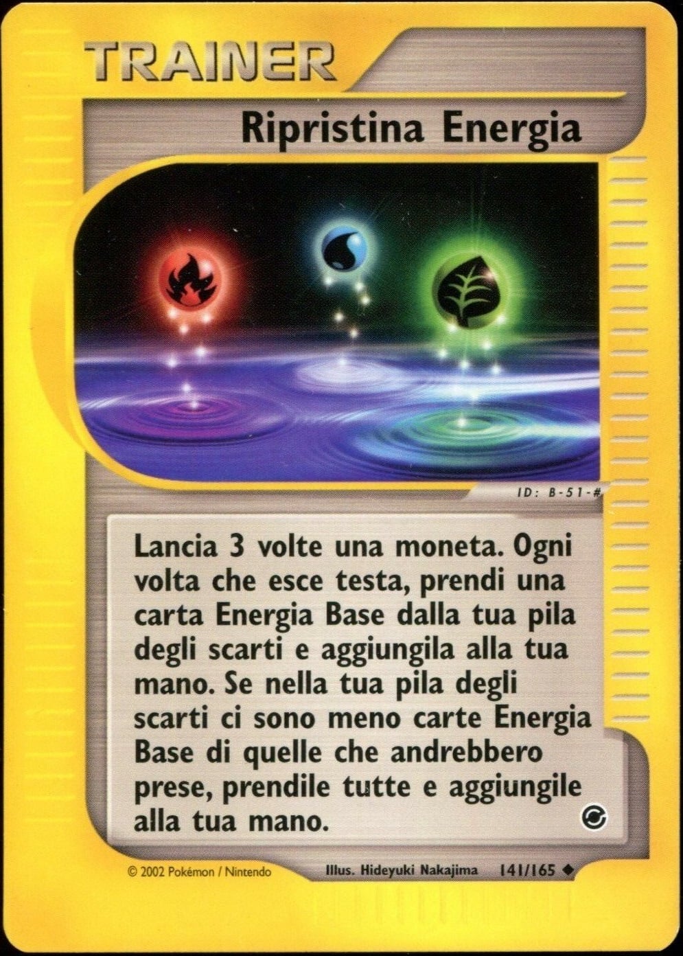 Ripristina Energia 141 — Expedition Set Base (Italian Pokémon TCG card)