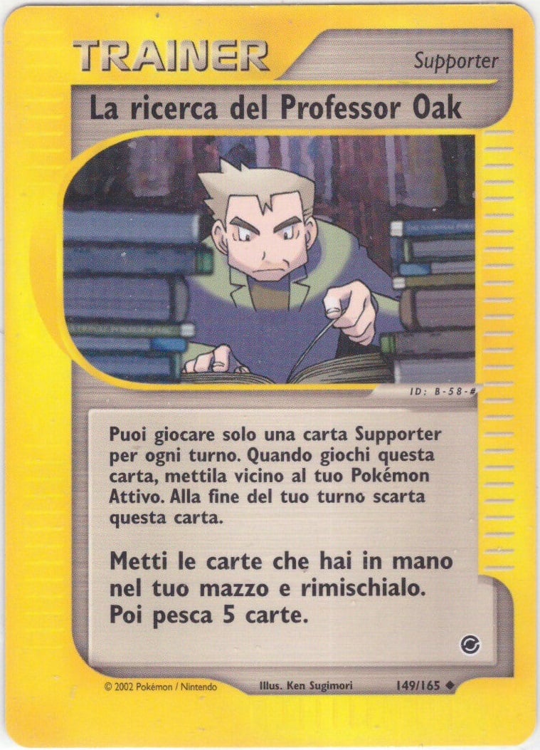 La ricerca del Professor Oak 149 — Expedition Set Base (Italian Pokémon TCG card)