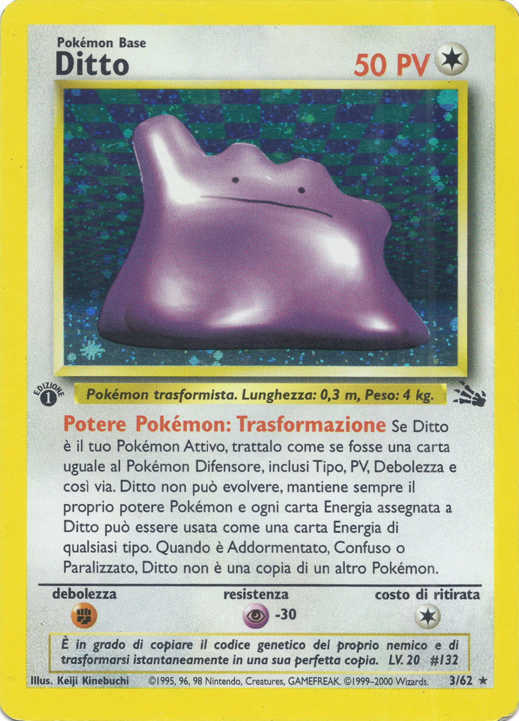 Ditto 003 — Fossil (Italian Pokémon TCG card)