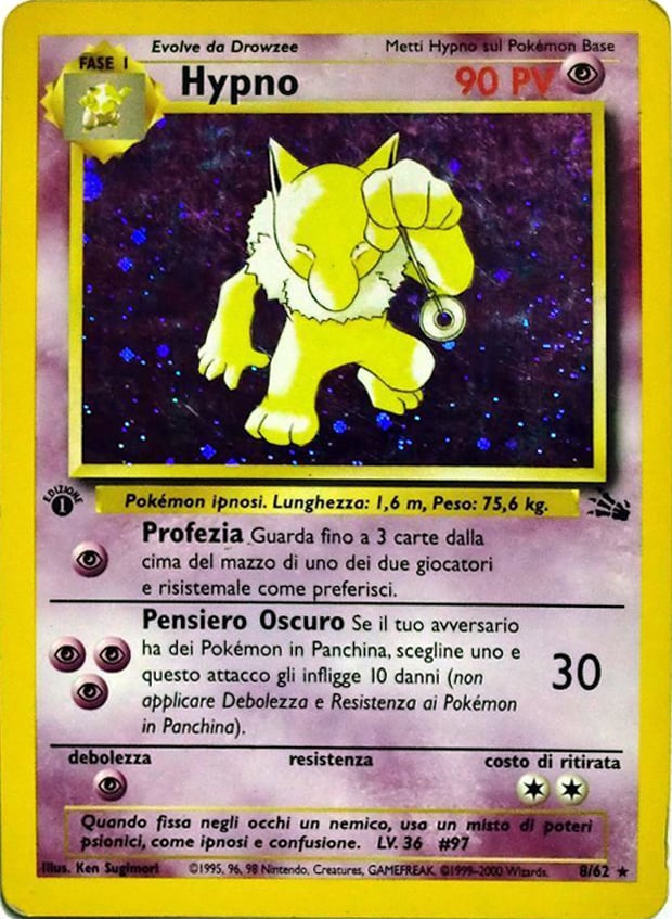 Hypno 008 — Fossil (Italian Pokémon TCG card)