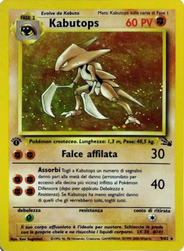 Kabutops 009 — Fossil (Italian Pokémon TCG card)