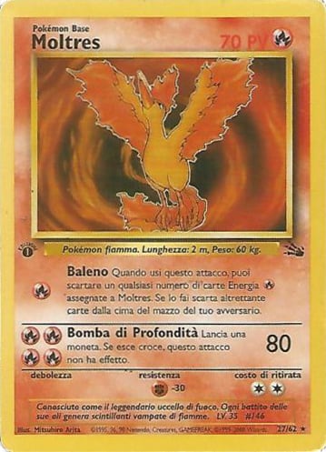 Moltres 012 — Fossil (Italian Pokémon TCG card)