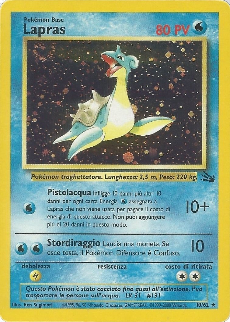 Lapras 025 — Fossil (Italian Pokémon TCG card)
