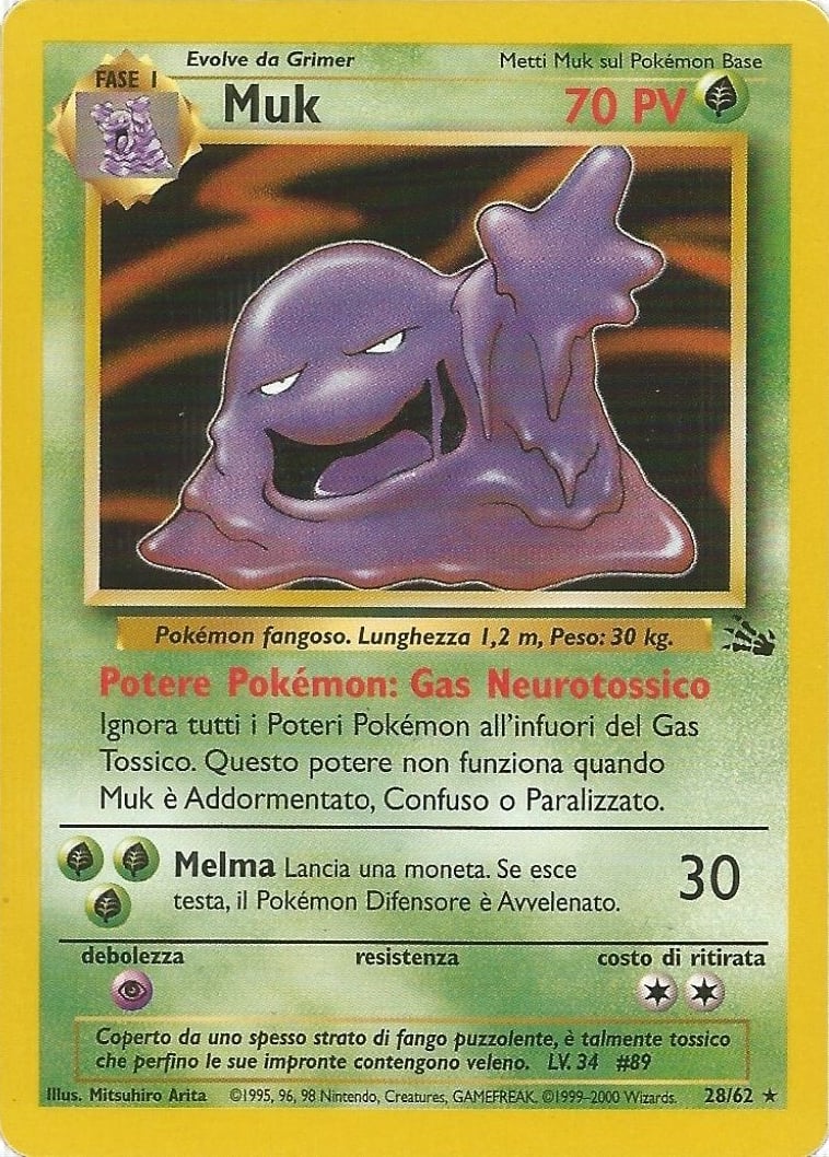 Muk 028 — Fossil (Italian Pokémon TCG card)