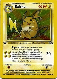 Raichu 029 — Fossil (Italian Pokémon TCG card)