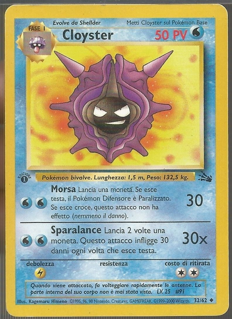 Cloyster 032 — Fossil (Italian Pokémon TCG card)