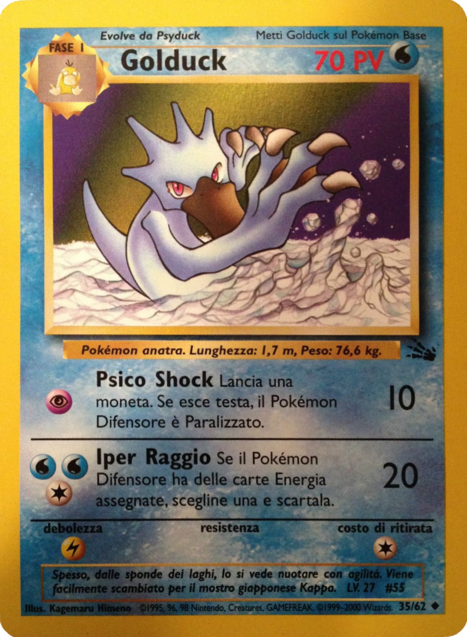 Golduck 035 — Fossil (Italian Pokémon TCG card)