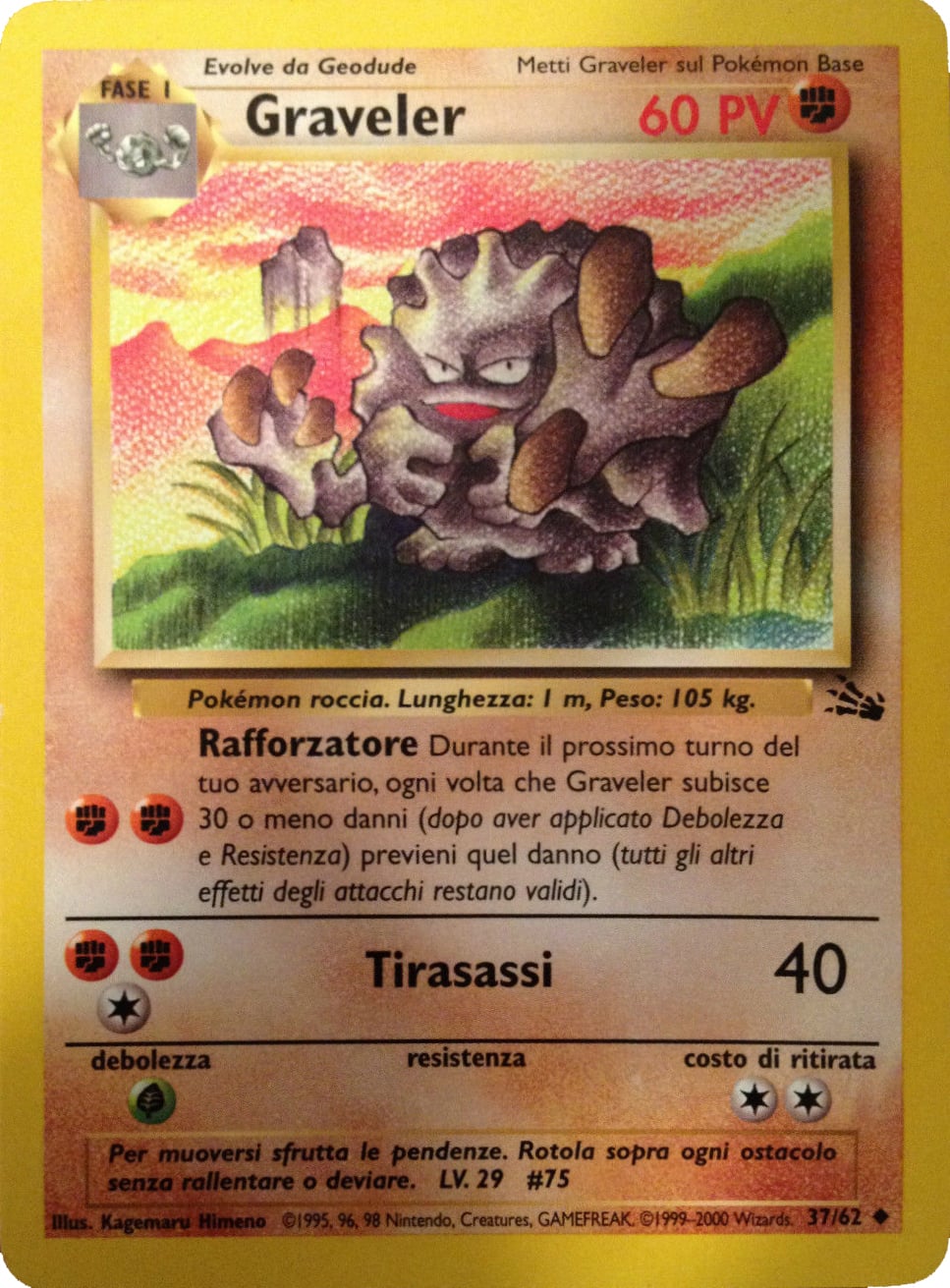 Graveler 037 — Fossil (Italian Pokémon TCG card)