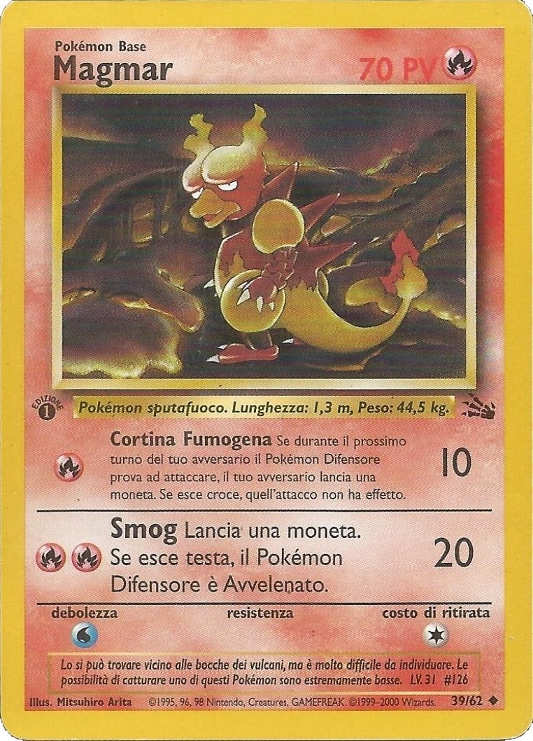 Magmar 039 — Fossil (Italian Pokémon TCG card)