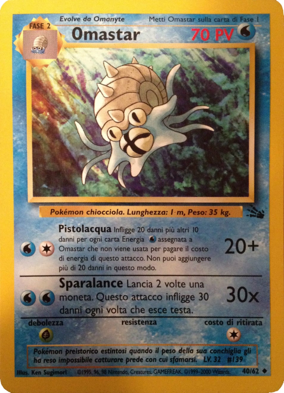 Omastar 040 — Fossil (Italian Pokémon TCG card)