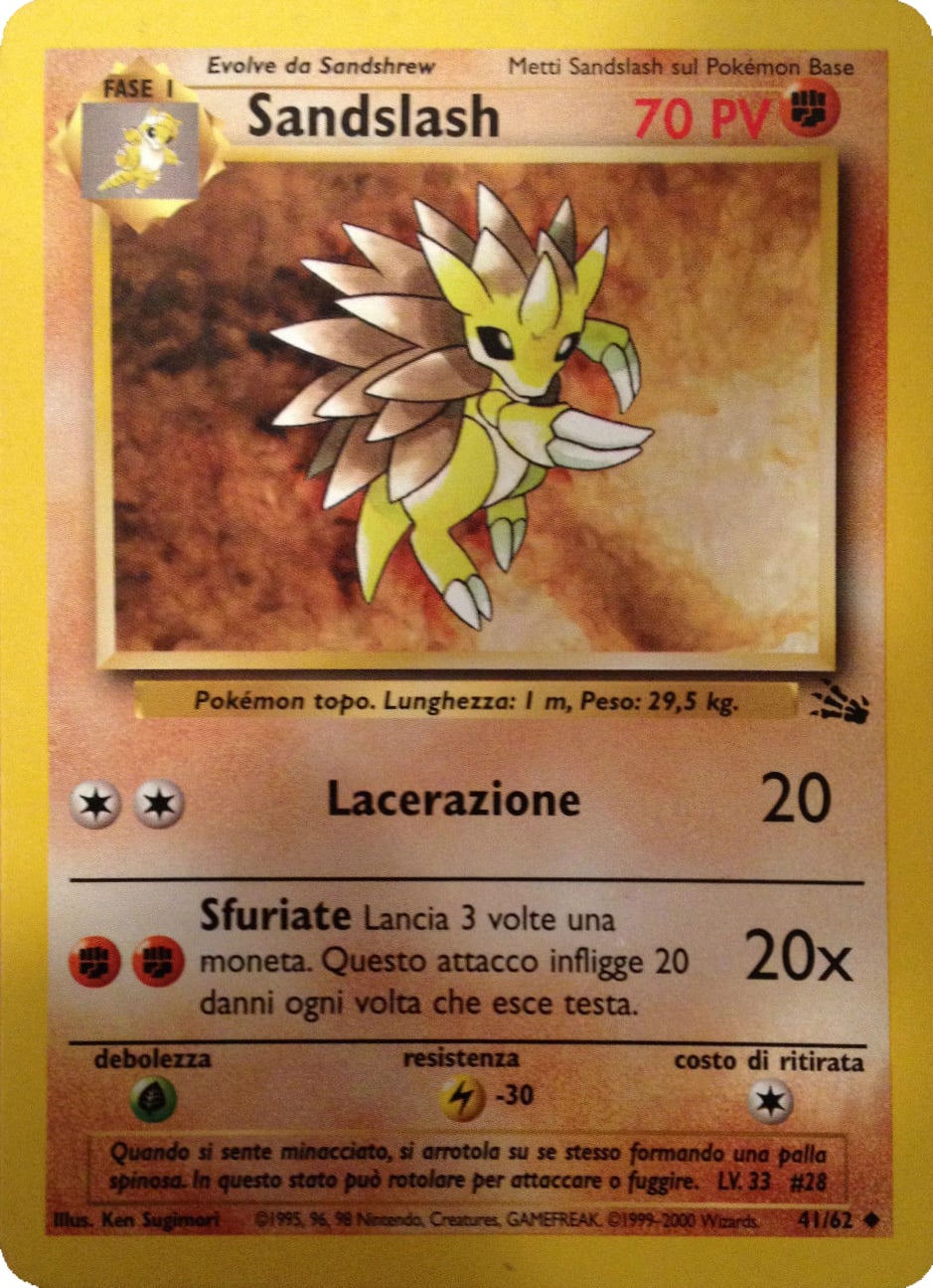Sandslash 041 — Fossil (Italian Pokémon TCG card)
