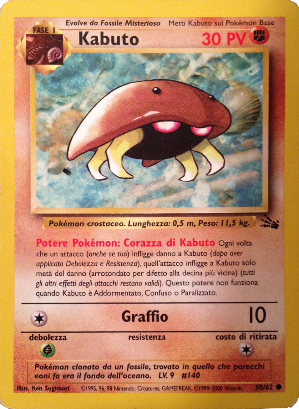Kabuto 050 — Fossil (Italian Pokémon TCG card)