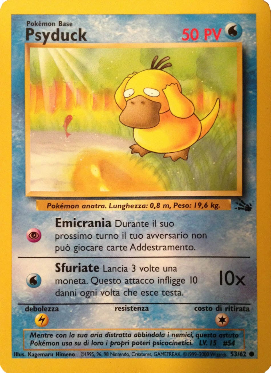 Psyduck 053 — Fossil (Italian Pokémon TCG card)