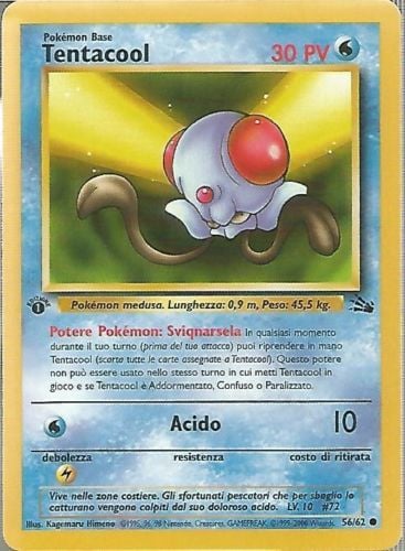 Tentacool 056 — Fossil (Italian Pokémon TCG card)