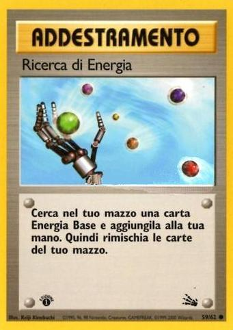 Ricerca di Energia 059 — Fossil (Italian Pokémon TCG card)