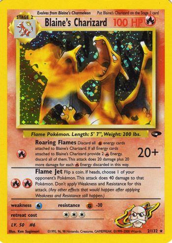 Blaine's Charizard 002 — Gym Challenge (Italian Pokémon TCG card)