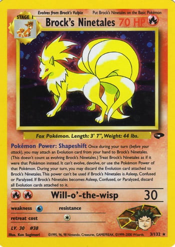 Brock's Ninetales 003 — Gym Challenge (Italian Pokémon TCG card)