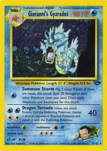 Giovanni's Gyarados 005 — Gym Challenge (Italian Pokémon TCG card)