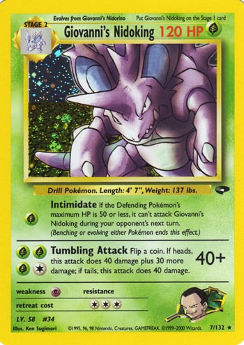 Giovanni's Nidoking 007 — Gym Challenge (Italian Pokémon TCG card)