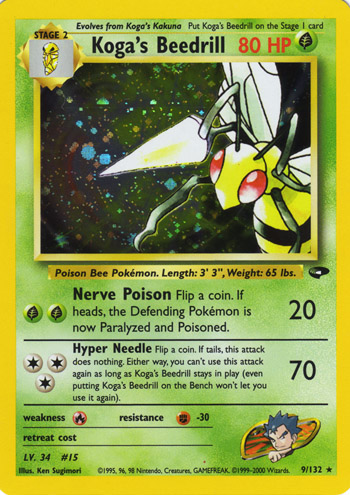 Koga's Beedrill 009 — Gym Challenge (Italian Pokémon TCG card)