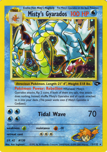 Misty's Gyarados 013 — Gym Challenge (Italian Pokémon TCG card)