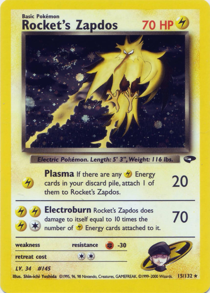 Rocket's Zapdos 015 — Gym Challenge (Italian Pokémon TCG card)