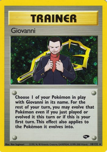 Giovanni 018 — Gym Challenge (Italian Pokémon TCG card)