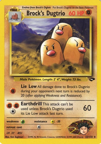Brock's Dugtrio 022 — Gym Challenge (Italian Pokémon TCG card)